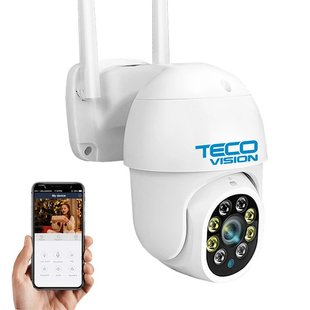 TECO VISION 2 Megapixeli 360° Audio + Microfon 128GB WIFI PTZ PTZ2DF 36-8-102 фото