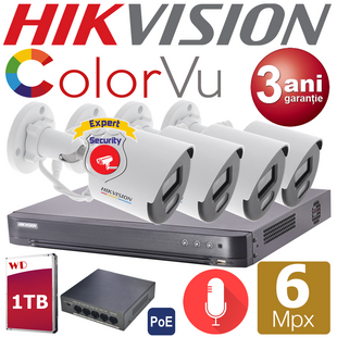 HIKVISION 6 Megapixeli COLOR VU Microfon DS-2CD1067G2-LUF Garantie 3 ani 4515 фото