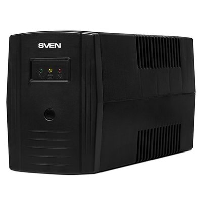 SVEN Pro 800, Line-interactive UPS with AVR, 800VA /480W, 2x Schuko outlets, 1x9AH, AVR: 165-275V, Cold start function, Black 3958 фото