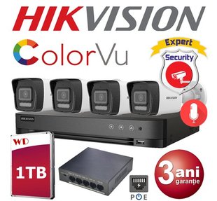 HIKVISION 2 Megapixeli COLOR VU, Microfon IR Garantie 3 ani DS-2CD1023G2-LIUF 4727 фото