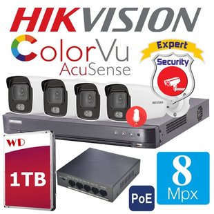 HIKVISION 8 Megapixeli COLOR VU Acusense microfon 189128 фото