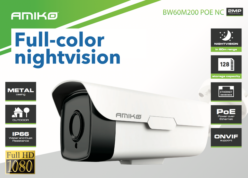 AMIKO IP Camera 2 Megapixeli BW60M200 POE  11304 фото